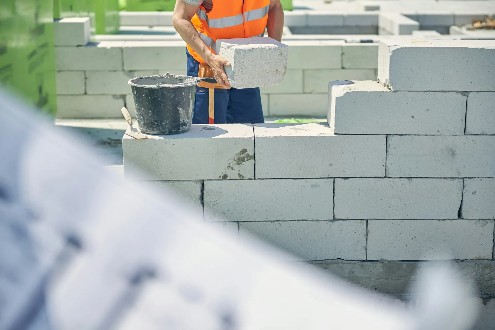 reinforced commercial retaining wall at a Boston site