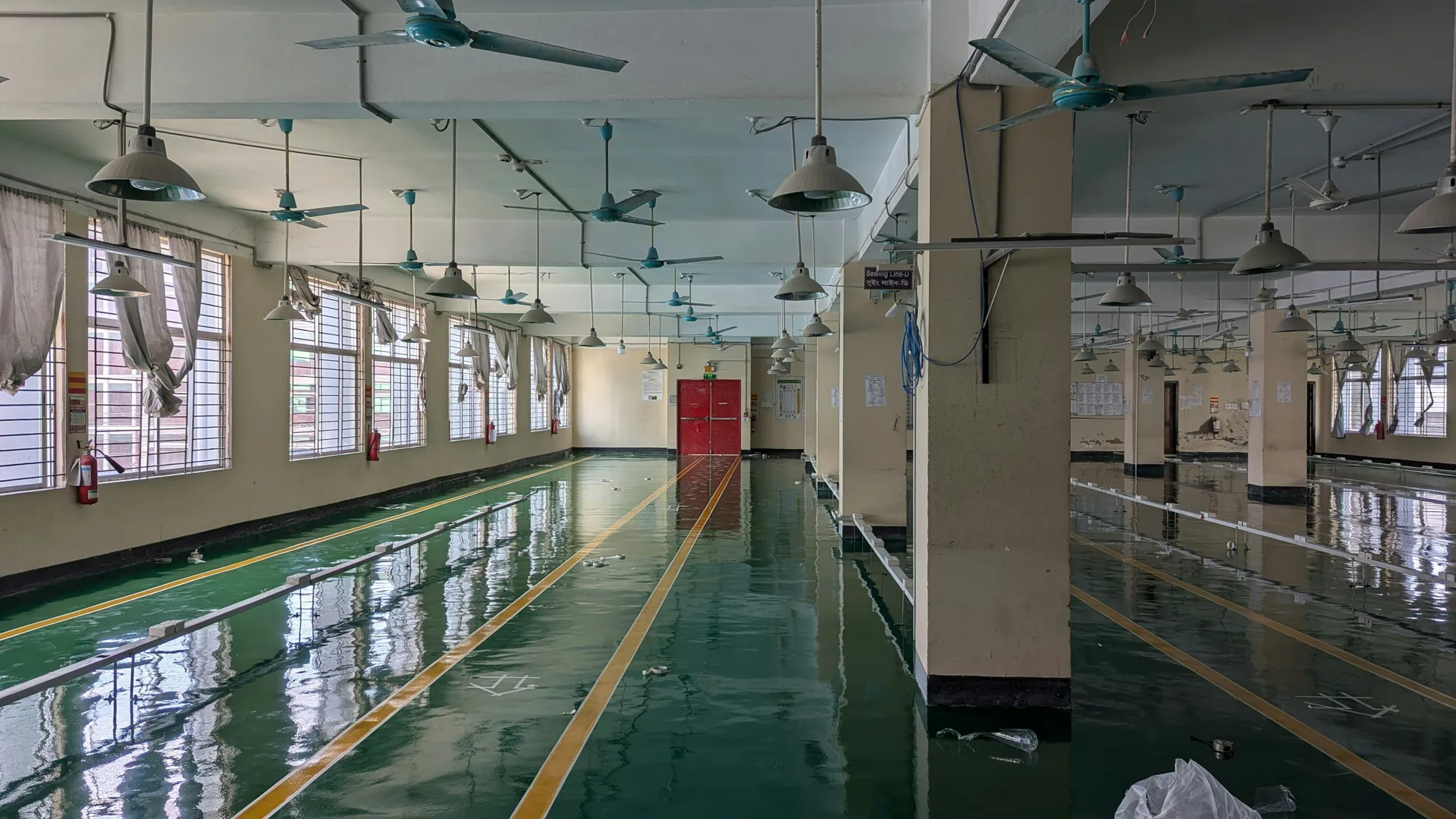 urethane food-grade concrete floor in a Boston wash bay