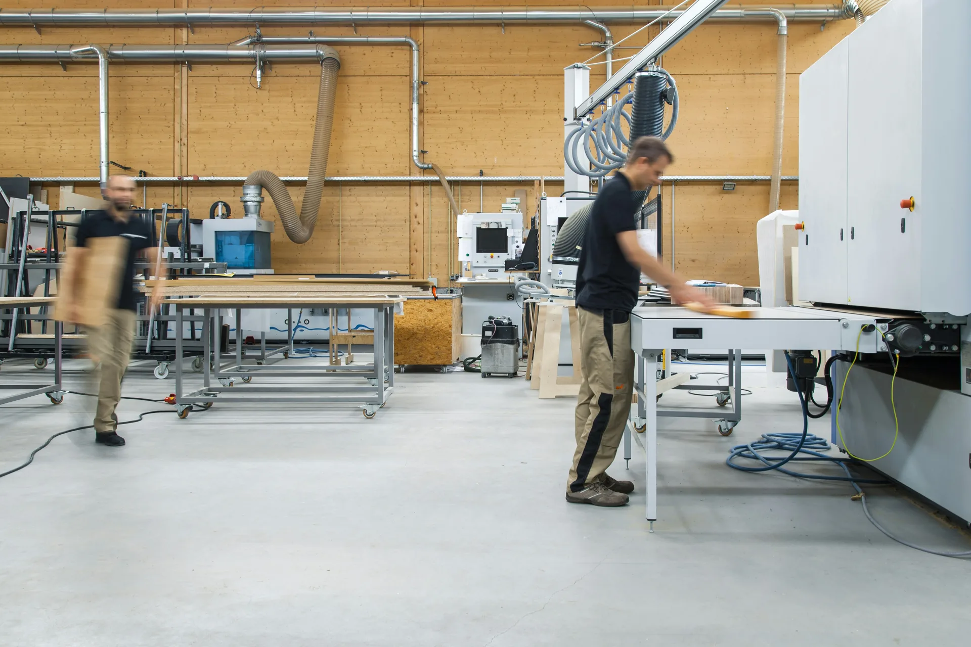 controlled-environment epoxy floor at a Boston light-industrial facility