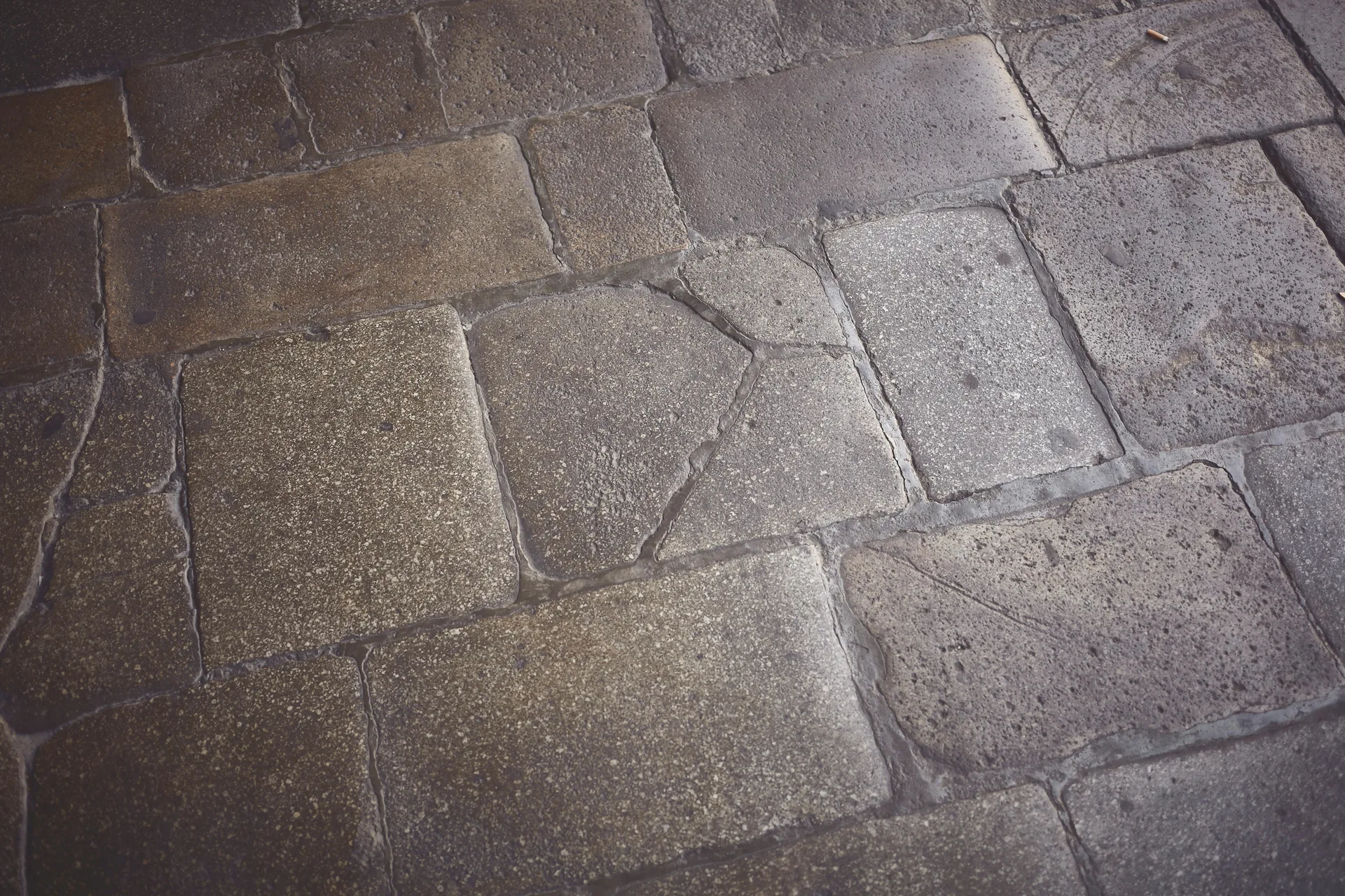 textured decorative concrete walkway at a Boston home