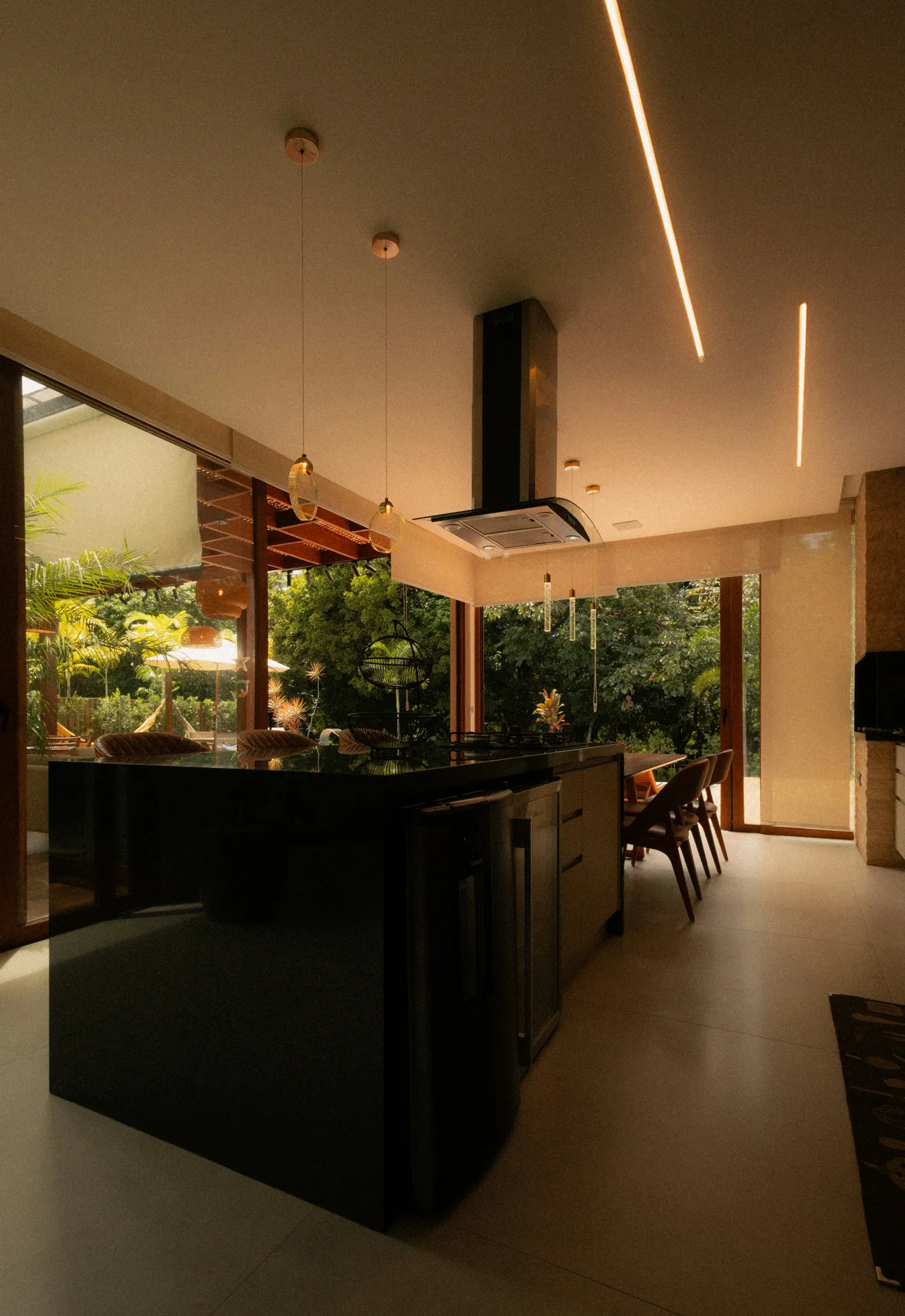 polished concrete floor in a modern Boston kitchen